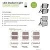 Dış Mekan Yüksek Parlaklıkta Projektör Aydınlatmaları 1000W 1200W LED Stadyum Işığı