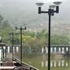 Landscape Public Lamp Post Top Entegre 15W Güneş LED Bahçe Işığı