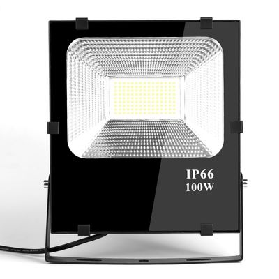 Outdoor AL+Tempered Glass 100Watt Driveless LED flood light  Black housing