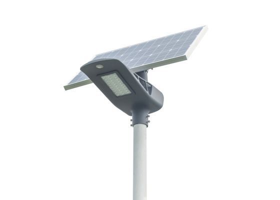 Ayrılmış Suya Dayanıklı Beyaz Güneş Enerjili LED Sokak Lambası 30W OEM Hizmeti