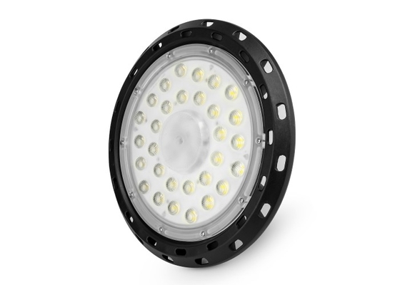 Siyah 100 Watt Ufo Led Yüksek Bay Işık Muhafazası 60 ° 90 ° 120 ° Işın Açısı