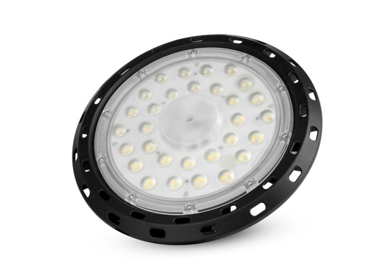 Siyah 100 Watt Ufo Led Yüksek Bay Işık Muhafazası 60 ° 90 ° 120 ° Işın Açısı