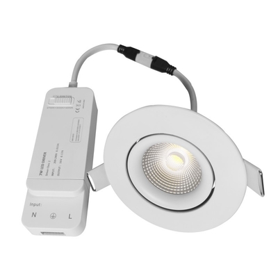38/60 ° Işın Açısı Akıllı LED Downlight 8w Karartma / Renk Sıcaklığı Ayarlanabilir