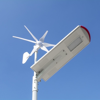 Alüminyum malzeme hepsi bir güneş led sokak lambası rüzgar hibrid sistemi 80 watt