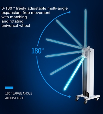 Hastane İçin Taşınabilir Antiseptik Lamba UV Dezenfeksiyon Işık 150w Dokunmatik / Uzaktan Kumanda