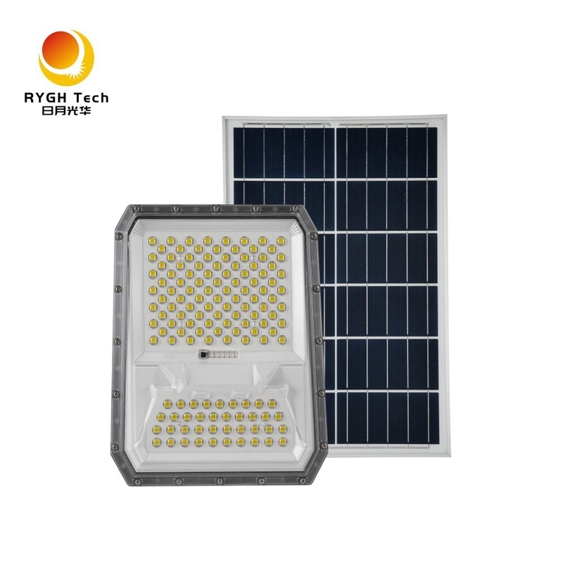 Akıllı Işık Kontrollü Dış Mekan Aydınlatması Yüksek Lümen 5054 LED Çipli Güneş Enerjili LED Projektör 25W Bahçe Yolu Kaldırım Avlu