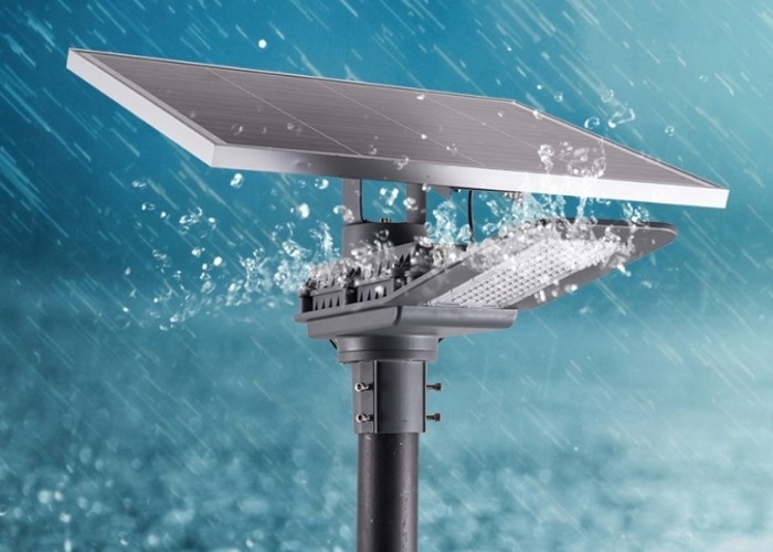 SMD 30W IP65 Dış Güneş Sokak Lambaları Pilli Güneş Panelli 120 LM / W