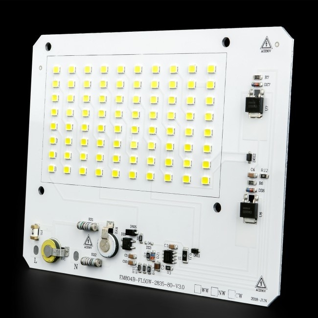 Fabrika Özel Hizmet için Kare 50w Ac Sürücüsüz Led Pcb Otp Koruması