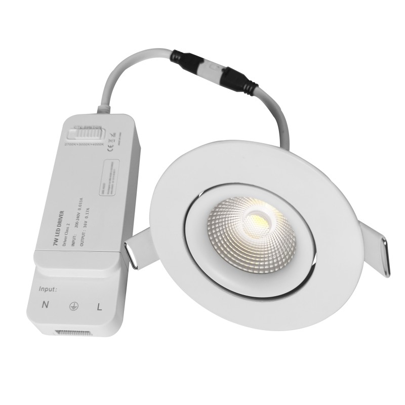 Parlama Önleyici Açık Akıllı LED Downlight UGR TUYA Sistemi Otel Için 7 Watt COB