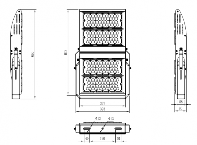 400w 480w led stadyum ışığı